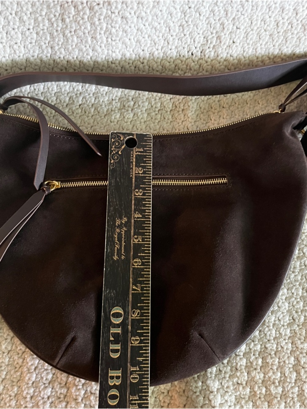 rag & bone dark brown suede crossbody NWOT - Picture 6 of 6